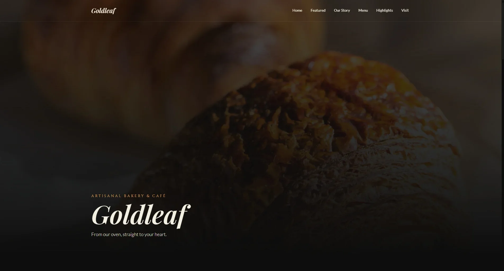 The website LokalHost built for Goldleaf