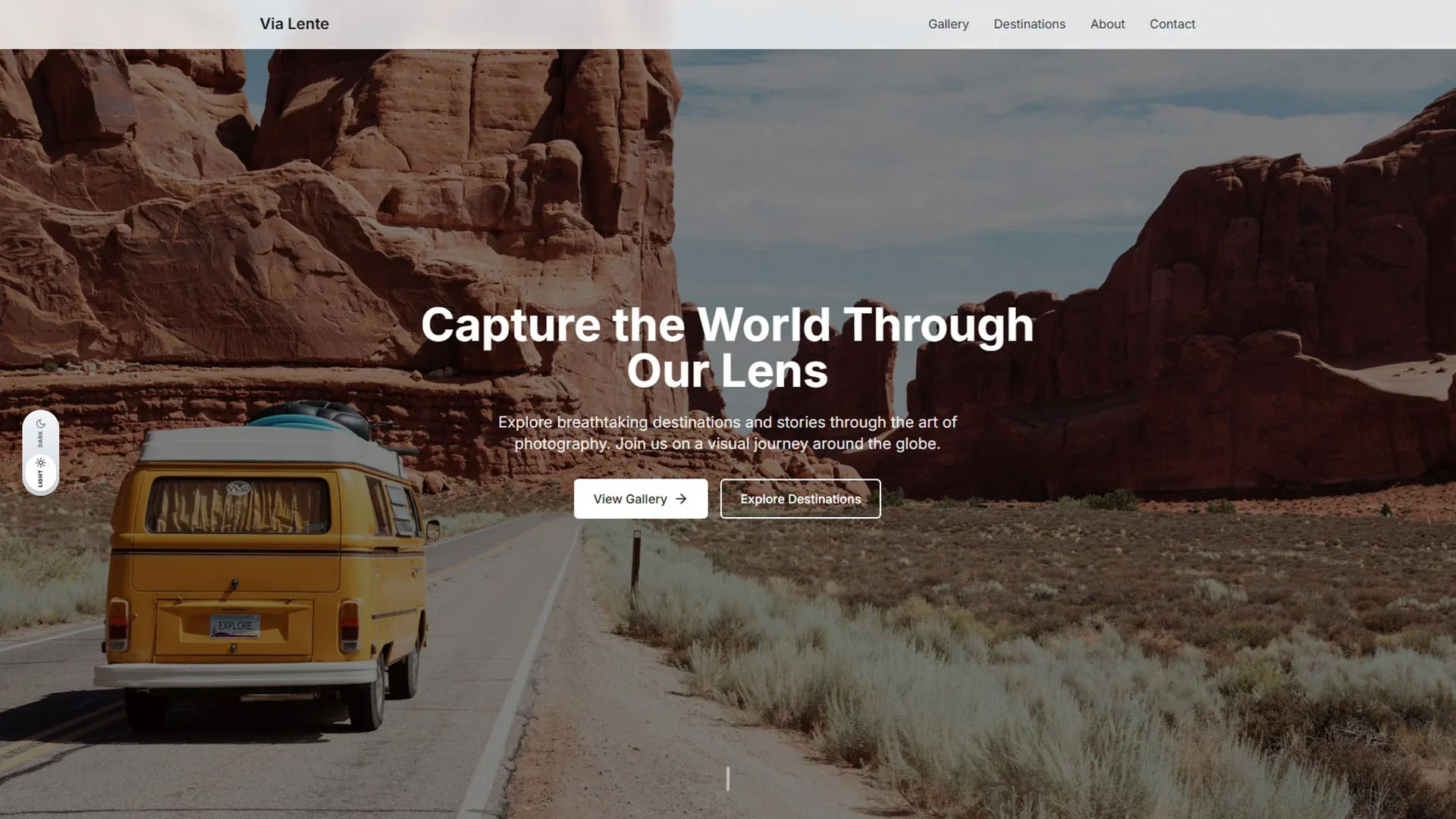 The website LokalHost built for Via Lente